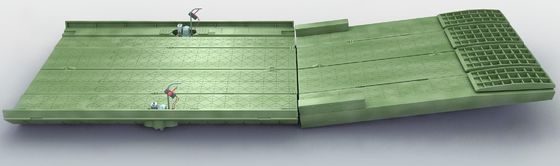 Best Self - Propelled Military Emergency Pontoon Bridge / Ribbon Pontoon Bridge For Ferry Rafts