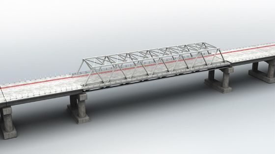 cheap Permanent Concrete Deck Steel Truss Bridge / Assembly Bridge for Medium Spans