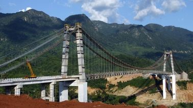 Paint Or Hot-Dip Galvanized Surface Prefabricated Steel Rope Bridge