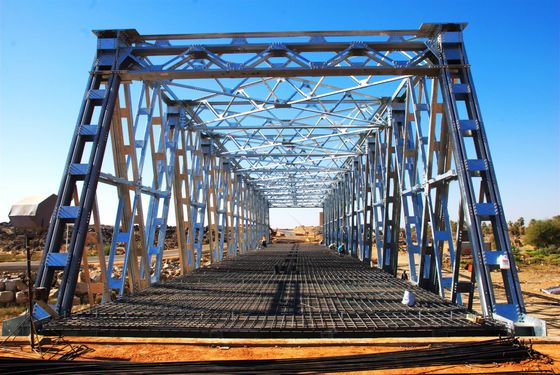Construction Temporary Road Prefabricated Steel Truss Bridge