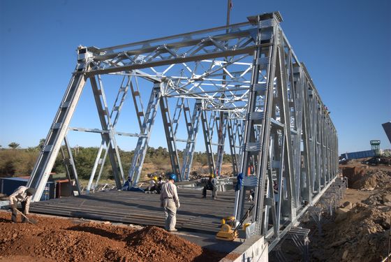 Iron Medium Spans Temporary Steel Bridge concrete deck