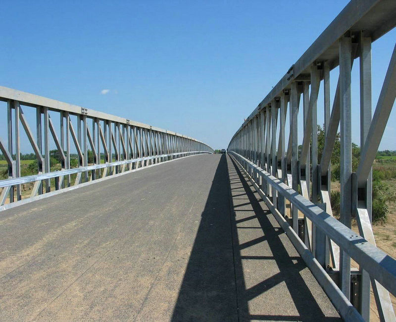 Prefabricated Delta Modular Steel Bridge Simple Structure For Performance