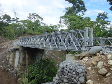 Cable Stayed Steel Girder Bailey Bridge With High Performance