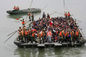 Pontoon Shape Depth 0.8m Ferrying Rafts Military Pontoon Bridge Fast Erectiion