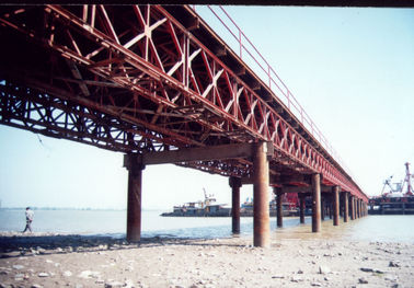 Cable Stayed Steel Girder Bailey Bridge With High Performance