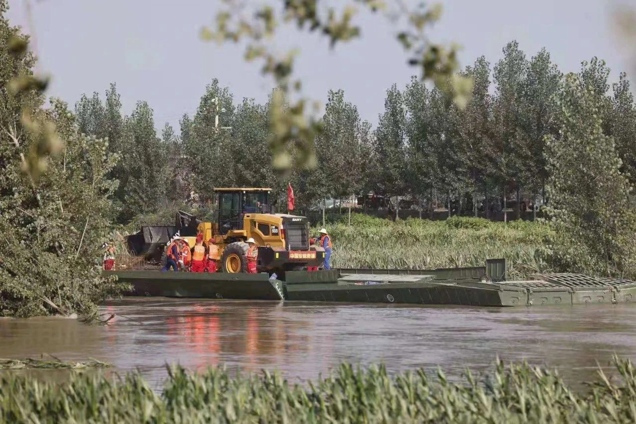 Tracked Load 72t Military Pontoon Bridge Emergency Equipment