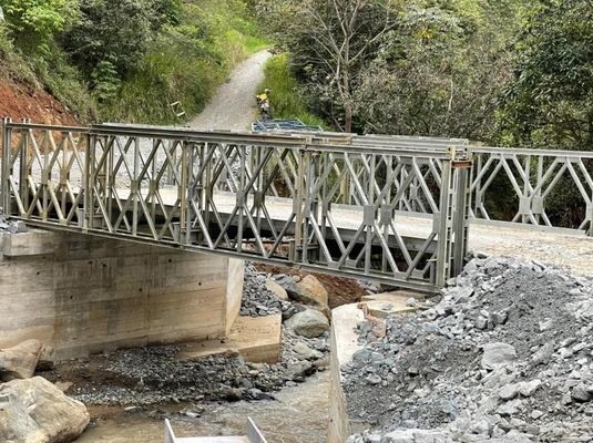 Tracked Load 50t Compact Bailey Bridge Prefabricated Galvanized Steel