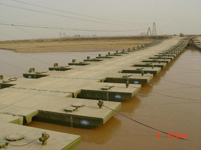 Military Floating Pontoon Bridge , Pedestrian Floating Water Bridge