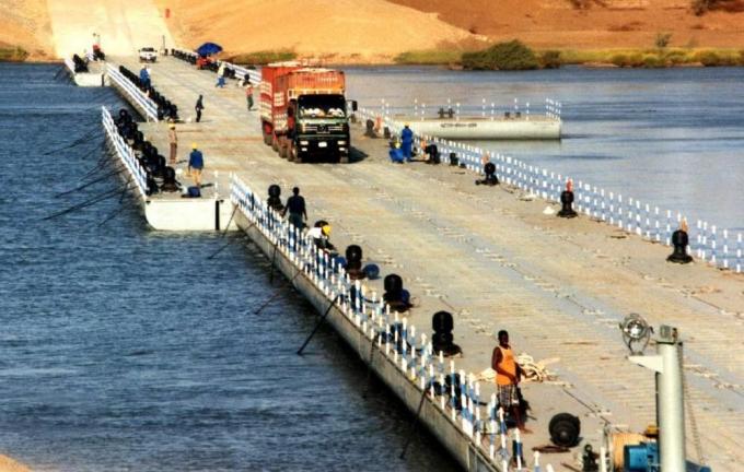 Temporary Floating Pontoon Bridge